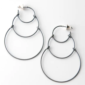Earrings oxidised silver
